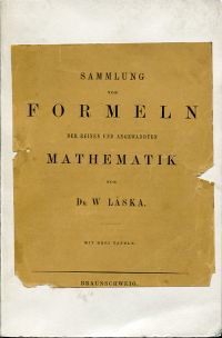 Láska, Sammlung von Formeln der reinen und angewandten Mathematik. (Umschlag)