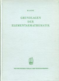 Lenz, Grundlagen der Elementarmathematik. (Umschlag)