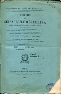 Lerch, Sur quelques formules relatives au nombre des classes. (Umschlag)