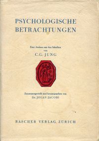 Jung, Psychologische Betrachtungen. (Umschlag)