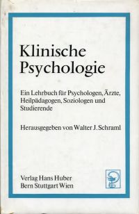 Schraml, Klinische Psychologie. (Umschlag)