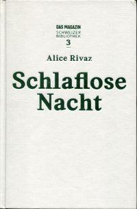 Rivaz, Schlaflose Nacht. (Umschlag)