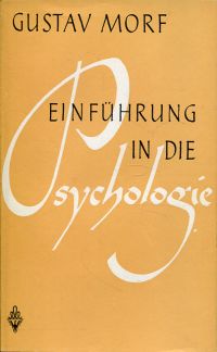 Morf, Einführung in die Psychologie. (Umschlag)
