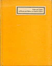 Lachen und Lächeln in Worten und Bildern vor hundert Jahren. (Umschlag)