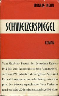 Inglin, Schweizerspiegel. (Umschlag)