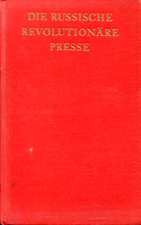 Kluge, Die russische revolutionäre Presse in der zweiten Hälfte des neunzehnten (Umschlag)